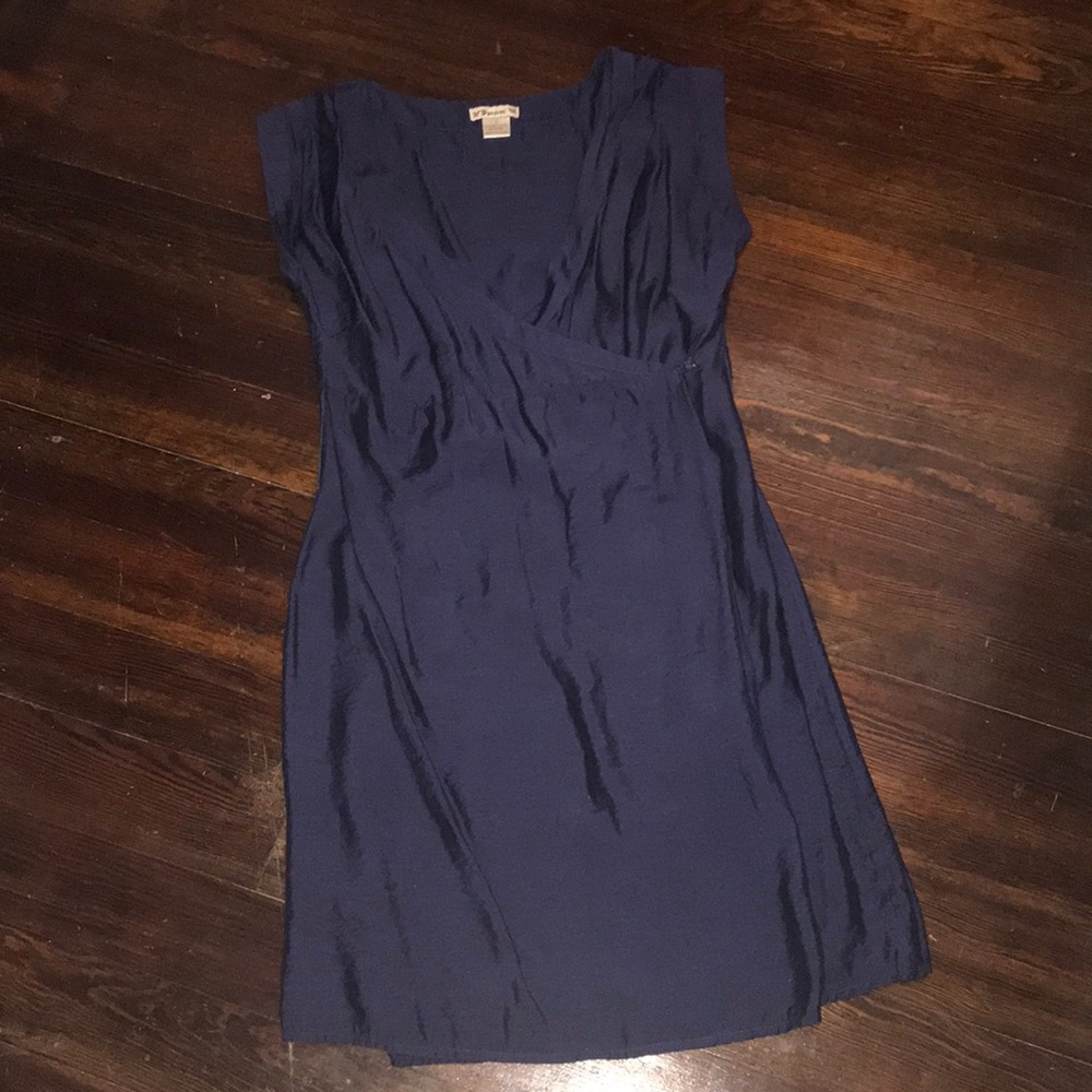 Navy wrap dress